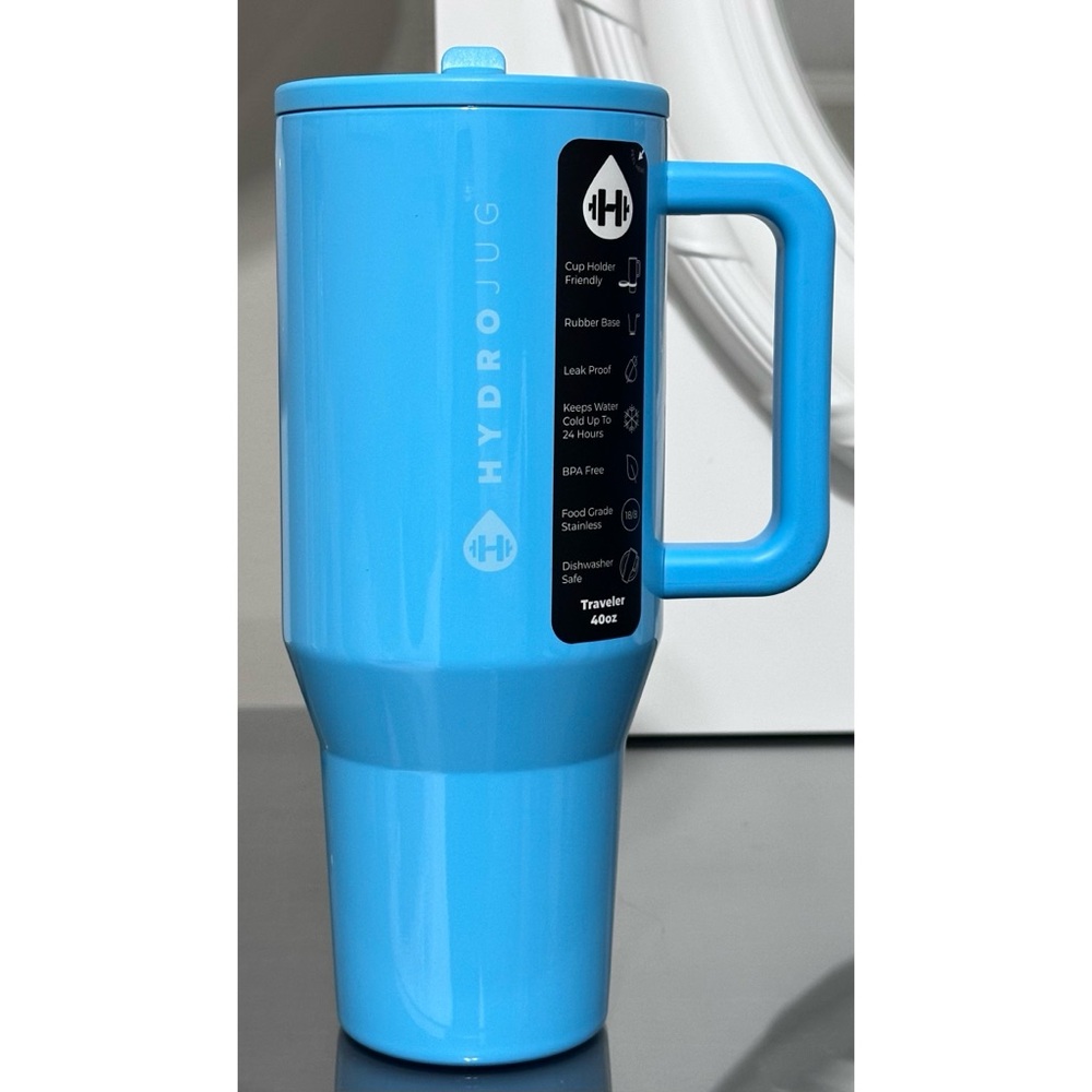 HydroJug 40oz‎ Traveler, NEON WAVE BLUE